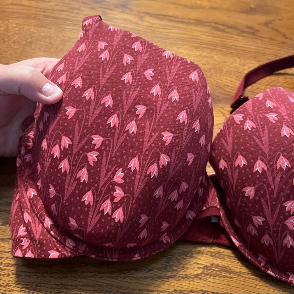 Auden The Everyday Bra Underwire Floral Tulip Print Size 36DD - Picture 3 of 4